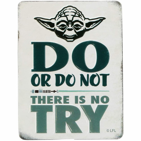 Star Wars Yoda Do or Do Not Rustic Embossed Tin Magnet